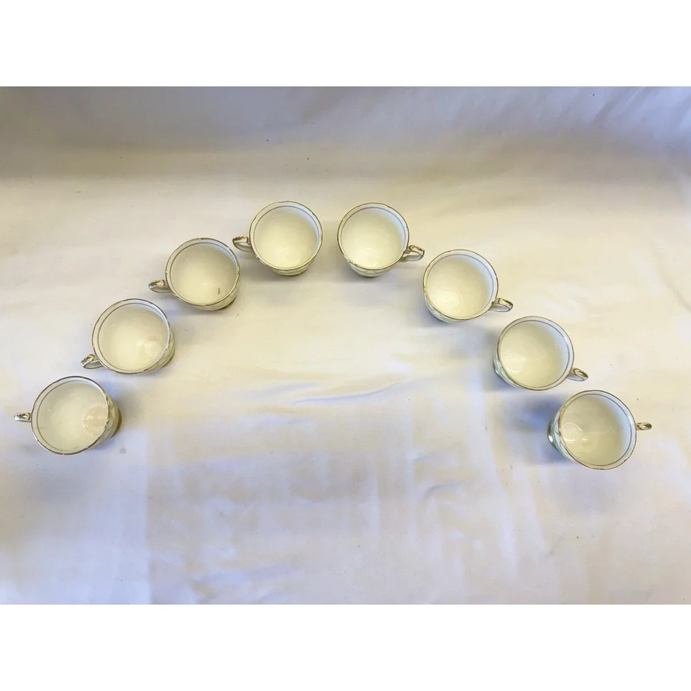 *RARE* Vintage Royal Stafford 8178 - Demitasse & Saucer Set Of 8 W/ 6 Spoons